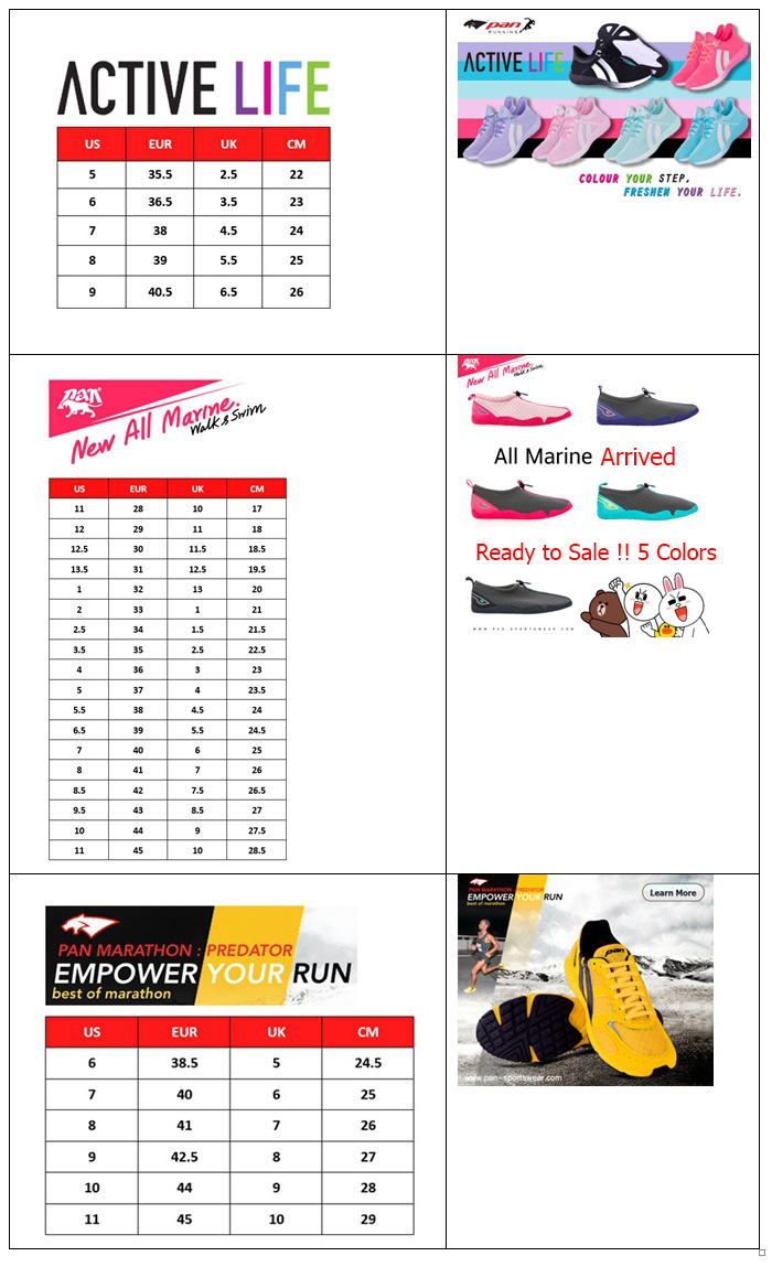 Bangkok Shoe Size Chart